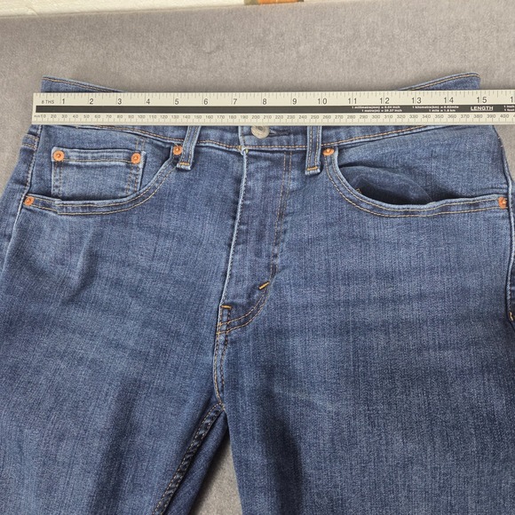 Levis 502 Taper Fit Mens Jeans 31x30 Dark Wash Blue Denim - Picture 4 of 13